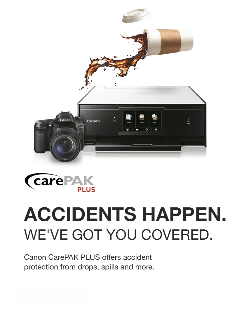 Canon CarePak Warranty Covered Products