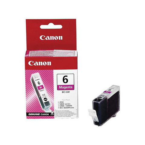 BCI-6M Magenta Ink Cartridge for Canon BJC800, i9900, iP8500, iP4000R, iP5000, and iP6000D Printers Image 0