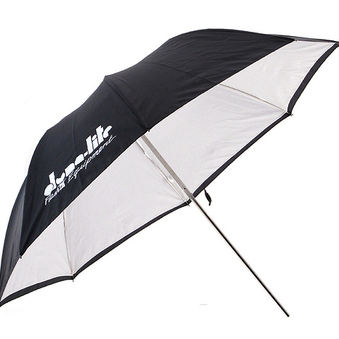 40in. Compact Umbrella, White / Black Image 0