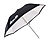 40in. Compact Umbrella, White / Black