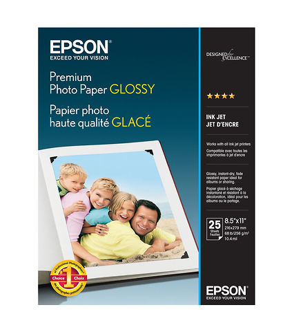Premium Photo Paper Glossy, 8.5 x 11in. - 25 sheets Image 0
