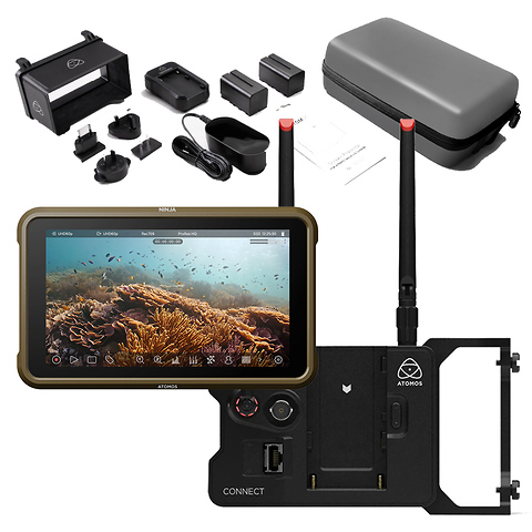 Ninja 5.2 in. 4K HDMI Recording Monitor with CONNECT Network, Wireless & SDI Expansion, and 5 in. Accessory Kit Image 0