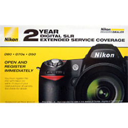 2-Year Extended Service Coverage (ESC) for Nikon D50, D70, D70s, D80 SLR Digital Cameras Image 0