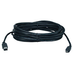 25ft. FireWire IEEE 1394 / i.Link 6Pin to 4Pin Black Cable Image 0