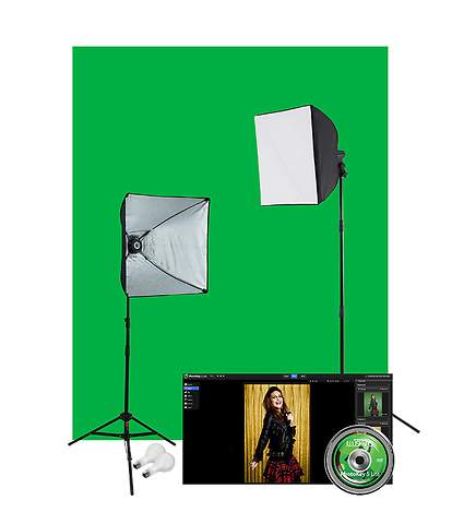 uLite Green Screen Photo Lighting Kit Image 0