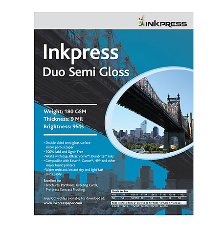 Media Duo Semi Gloss  5x7 in. 50 Sheets Image 0