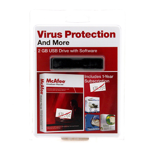 McAfee 2GB USB Drive with Software VirusScan Plus 2009 Image 0