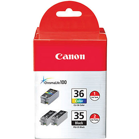 PGI-35 Black & CLI-36 Color Ink Cartridge Pack Image 0