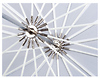 7 ft. White Diffusion Parabolic Umbrella Thumbnail 2
