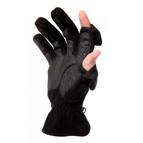 Men's Fleece Gloves - Black, Large Image 0