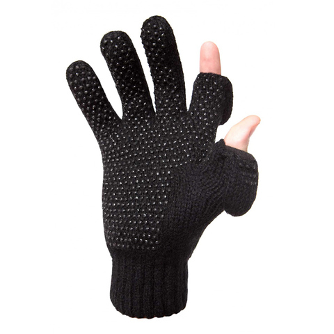 Ladies Raggwool Gloves - Black, Small/Medium Image 1
