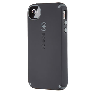 CandyShell Satin Case for iPhone 4 & 4S (Black with Dark Grey) Image 0