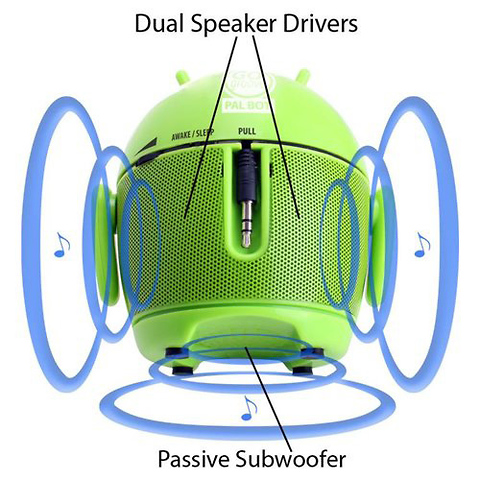 GOgroove Pal Bot - Rechargeable Portable Android Speaker System Image 2