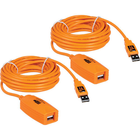 2 x 16' (4.88 m) TetherPro USB 2.0 Active Extension Cables Image 0