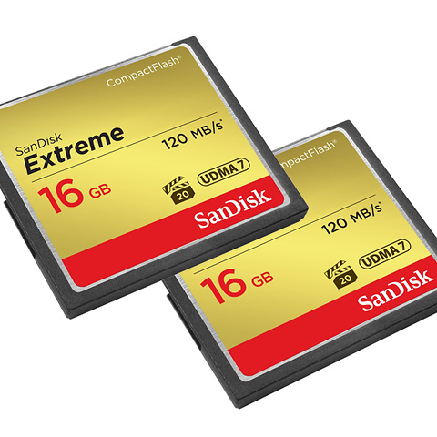 16GB Extreme Compact Flash Card 2 Pack (120MB/s) Image 0