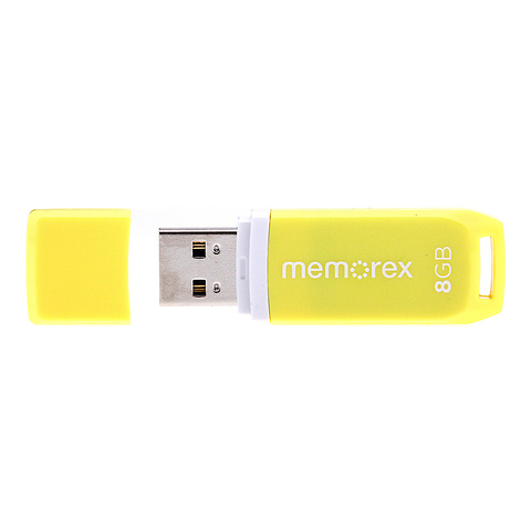 8GB Mini USB 2.0 Flash TravelDrive - Yellow Image 1