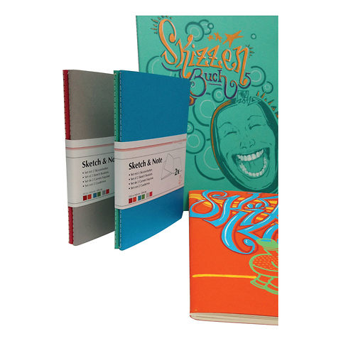 Sketch Note A6 Booklet Bundle (40 Sheets, Red and Orange) Image 2