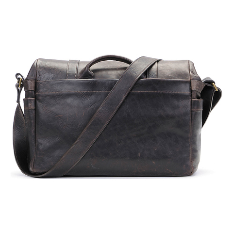 The Brixton Camera/Laptop Leather Messenger Bag (Dark Truffle) Image 1