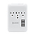 3-Outlet Wall Mount Surge Protector with 2 USB Ports