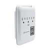 3-Outlet Wall Mount Surge Protector with 2 USB Ports Thumbnail 1