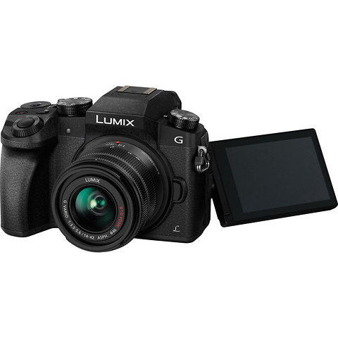Lumix DMC-G7 Mirrorless Micro Four Thirds Digital Camera with 14-42mm and 45-150mm Lenses (Black) Image 3