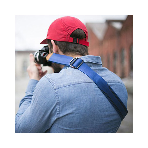 Slide Camera Strap Summit Edition (Navy with Caramel Leather) Image 1