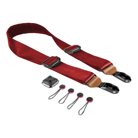 Slide Camera Strap Summit Edition (Red with Tan Leather) Image 0