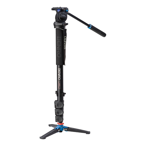 A38FDS2 Series 3 Aluminum Monopod with 3-Leg Locking Base and S2 Video Head Image 0