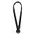 Leather Camera Wrist Strap with Ring Tethering (Black/White Stitching)
