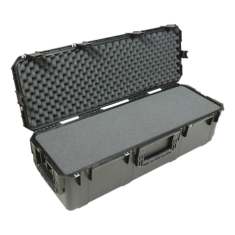 Injection Molded Waterproof Case with Wheels and Layered Foam Image 0