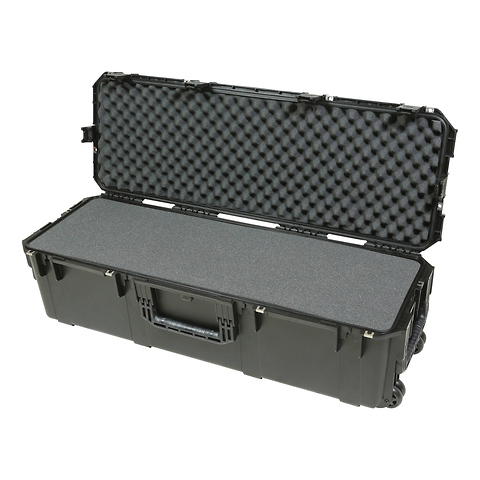 Injection Molded Waterproof Case with Wheels and Layered Foam Image 1
