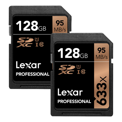 128GB Professional UHS-I SDXC Memory Card (U1, 2-Pack) Image 0