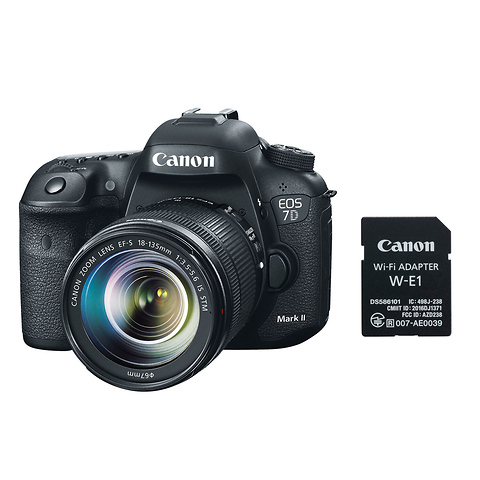 EOS 7D Mark II Digital SLR Camera with 18-135mm Lens & W-E1 Wi-Fi Adapter Image 0