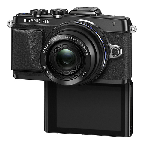 PEN E-PL7 Mirrorless Micro 4/3s Digital Camera with 14-42mm f/3.5-5.6 II R Lens & 40-150mm f/4.0-5.6 Lens (Black) Image 3