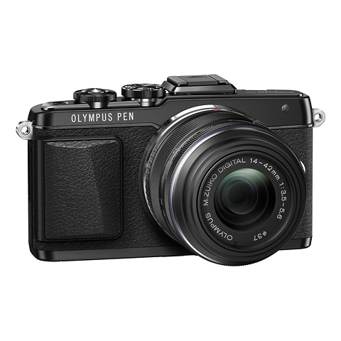 PEN E-PL7 Mirrorless Micro 4/3s Digital Camera with 14-42mm f/3.5-5.6 II R Lens & 40-150mm f/4.0-5.6 Lens (Black) Image 1