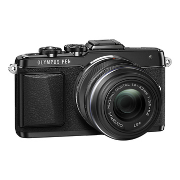 PEN E-PL7 Mirrorless Micro 4/3s Digital Camera with 14-42mm f/3.5-5.6 II R Lens & 40-150mm f/4.0-5.6 Lens (Black)