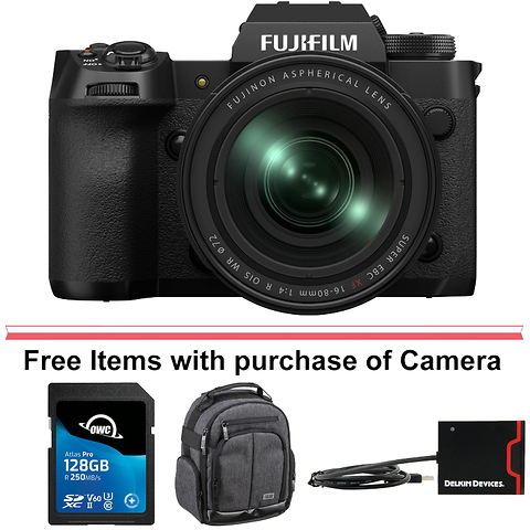 X-H2 Mirrorless Digital Camera with XF 16-80mm Lens and VG-XH Vertical Battery Grip Image 10
