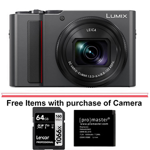 Lumix DC-ZS200D Digital Camera (Silver)