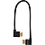 12 in. Right-Angle to Left-Angle High-Speed HDMI Cable (Raven Black)