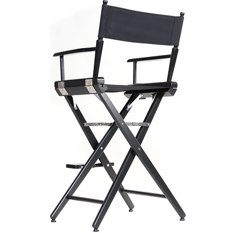 30 in. Pro Series Tall Director's Chair (Black Frame, Black Canvas) Image 3