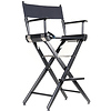 30 in. Pro Series Tall Director's Chair (Black Frame, Black Canvas) Thumbnail 4