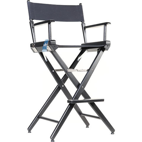 30 in. Pro Series Tall Director's Chair (Black Frame, Black Canvas) Image 2