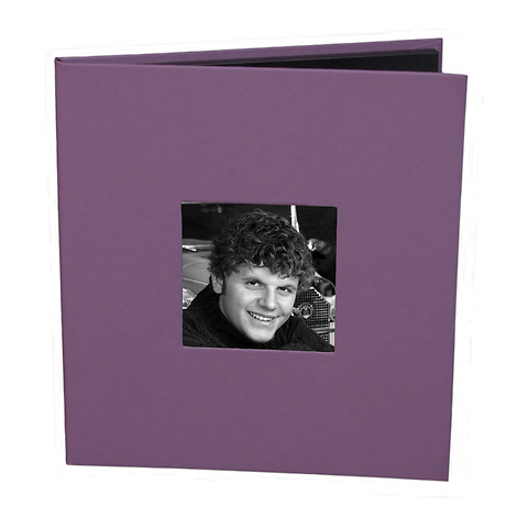 CD Holder with 2x2 Front Cover Photo Window, Purple Image 0