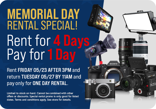 Memorial Day Rental Special