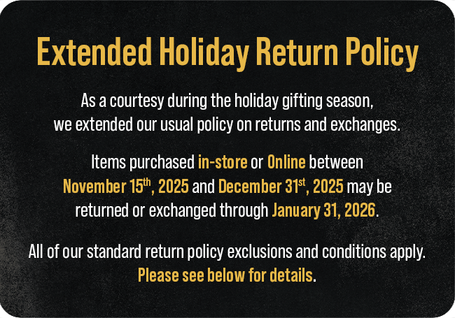 Extended Holiday Return Policy