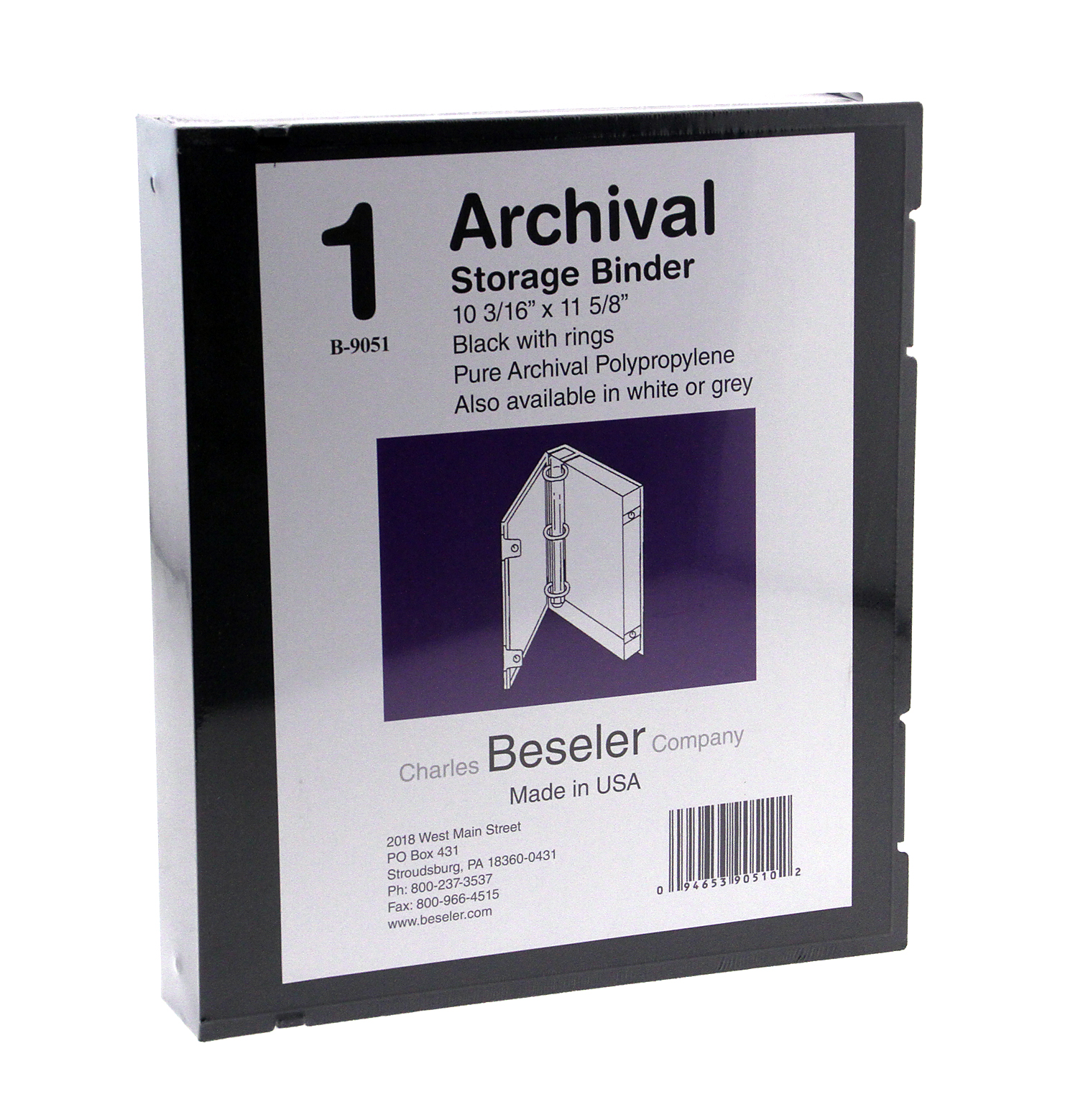 bod verhaal kosten Beseler | Besfile Archival Binder With Rings 11-5/8 x 10-1/4 in. Black |  B9051