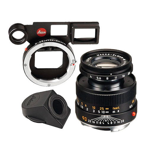 Leica | 90mm f/4 Macro-Elmar Lens Set (6-Bit, Black) | 11629