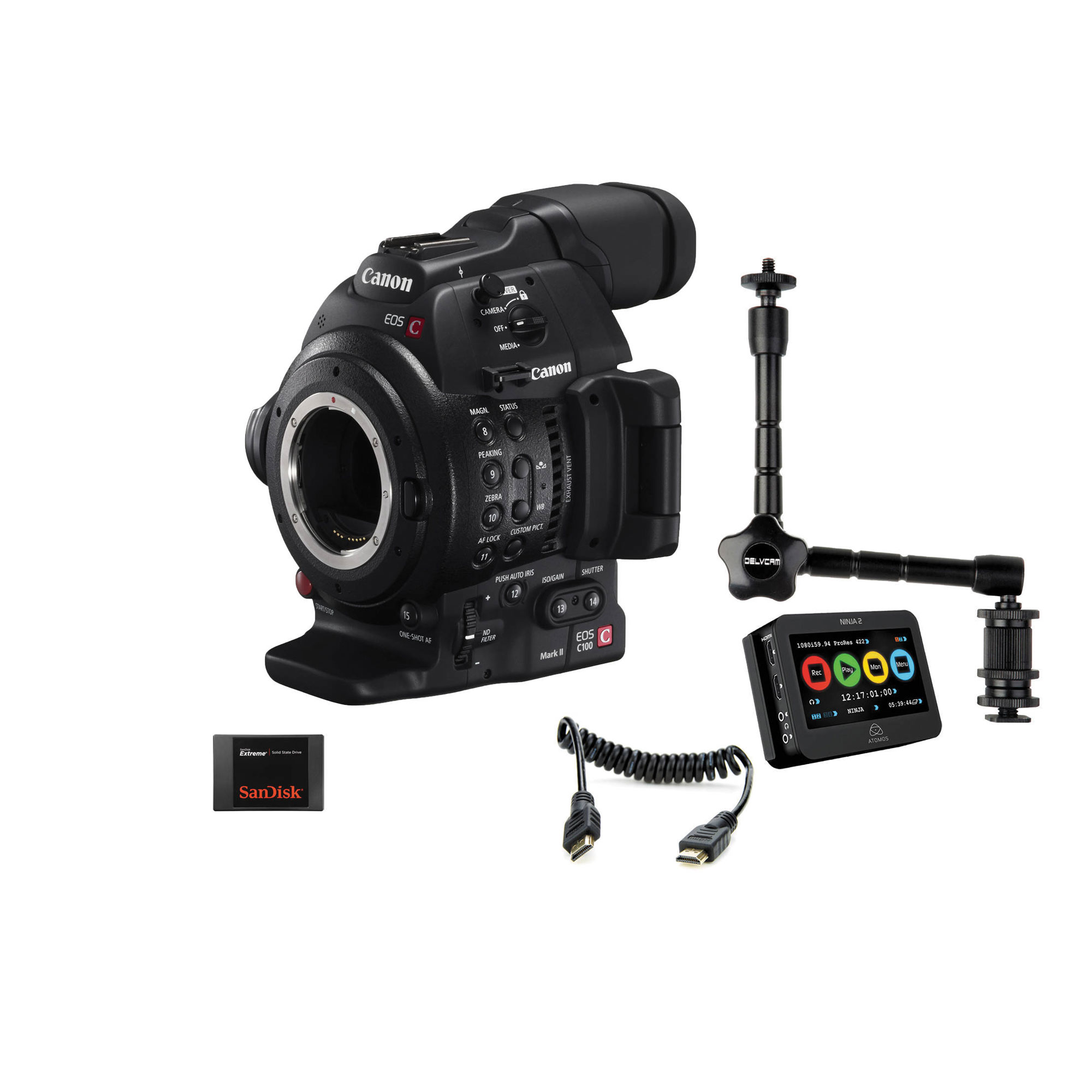 Canon | EOS C100 Mark II Cinema EOS Camera and Atomos Ninja 2 Kit