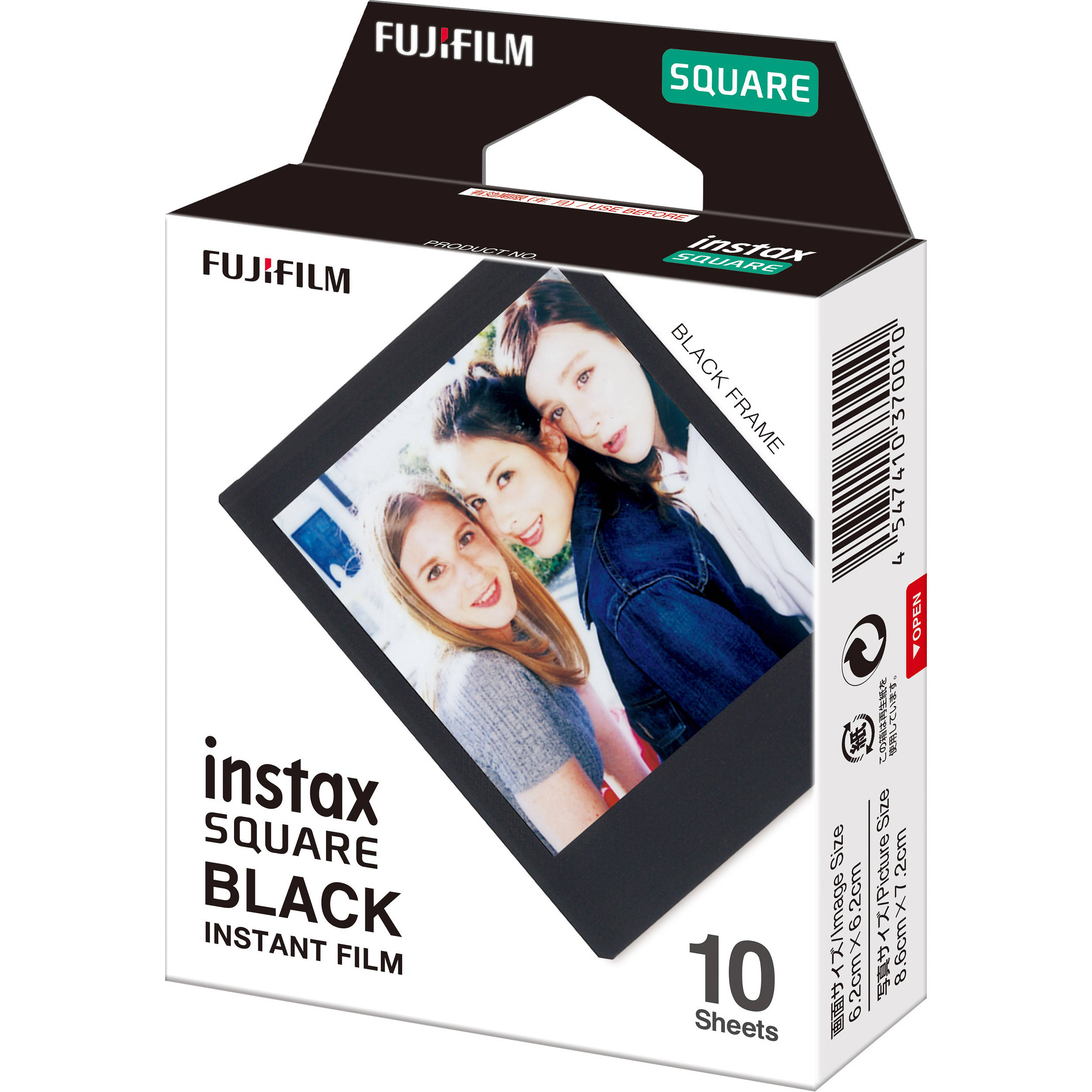 stilte laser Oswald Fujifilm INSTAX SQUARE Black Instant Film (10 Exposures)