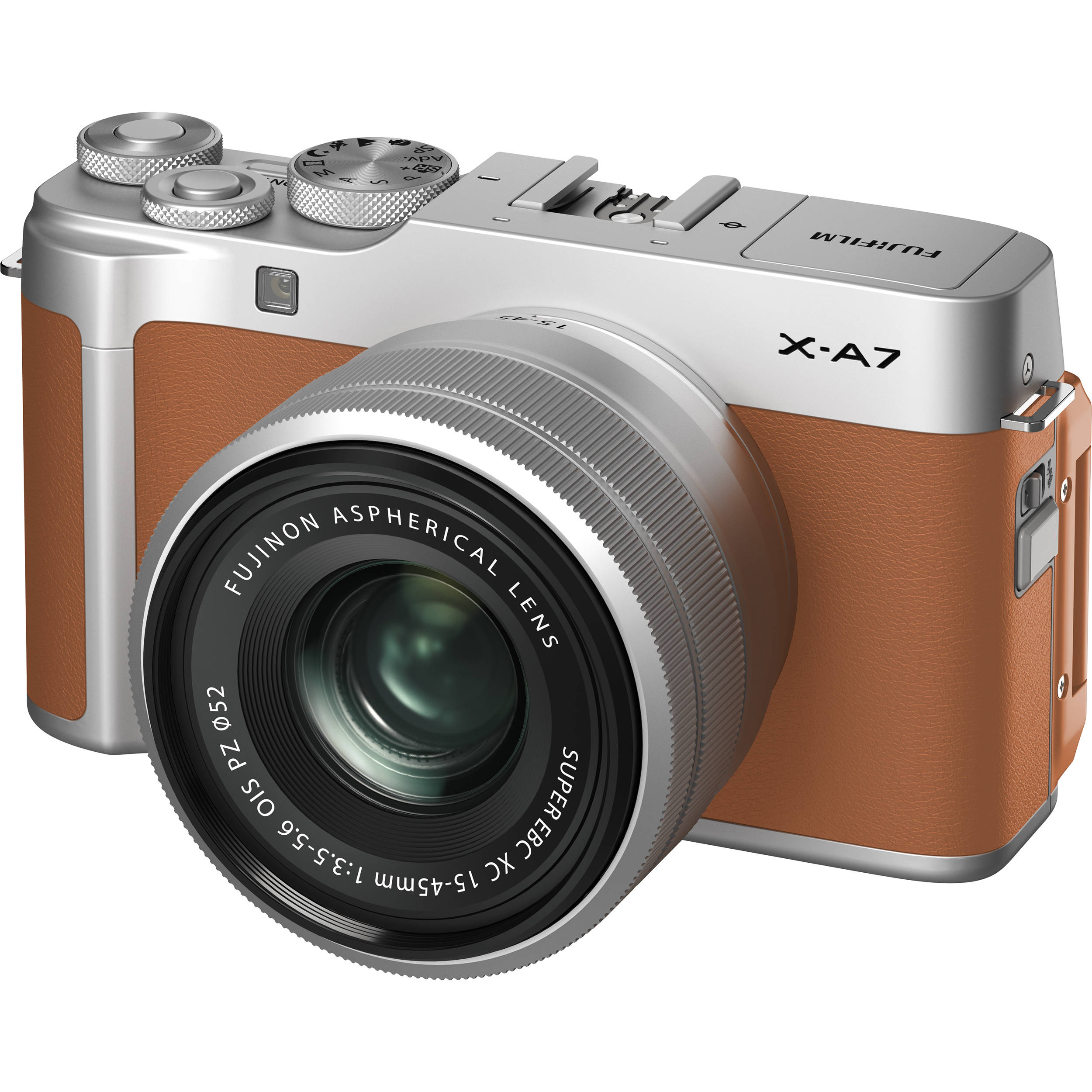 Fujifilm X-A7 Mirrorless Digital Camera with 15-45mm Lens (Camel)